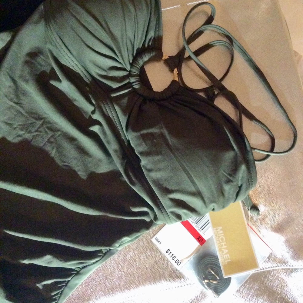 HP⭐️MICHAEL Michael Kors Bandeau Tankini NWT XS - Picture 7 of 8